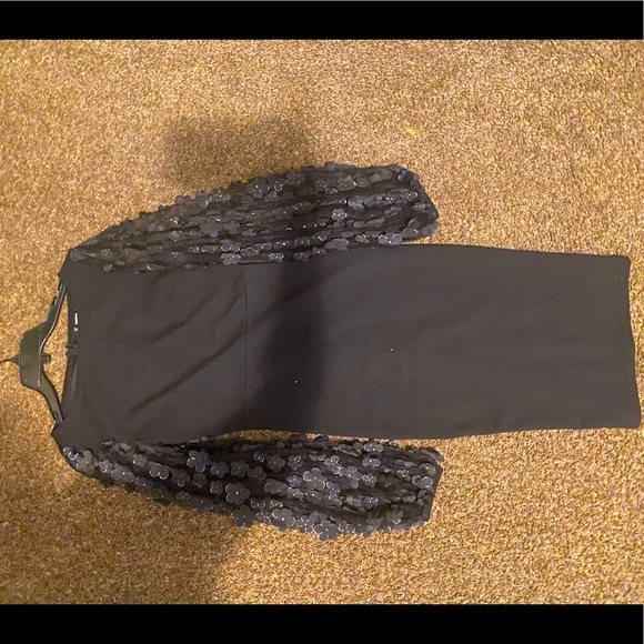 Pink flowered lace sleeves dress. Size: Xs. - Picture 4 of 4